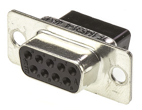 Złącze D-Sub 9-pinowe Żeński Proste Montaż na kablu