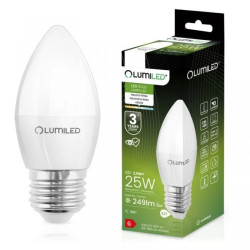 Żarówka LED E27 B35 2,5W = 25W 249lm 4000K Neutralna 180 LUMILED