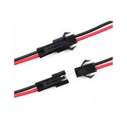 Złącze JST SM 2-pin 2,54mm (wtyczka+gniazdo z przewodami 30cm)