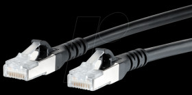 1308452000-E Patch cord RJ45 Cat.6A AWG26 S/FTP LSHF 2.0 m black