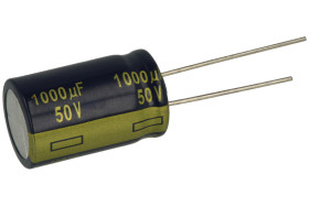 Kondensator; niskoimpedancyjny; elektrolityczny; EEUFC1H102; 1000uF; 50V; FC; fi 16x25mm; 7,5mm; przewlekany (THT); luzem; Panas