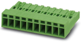 Socket header, 15 pole, pitch 5.08 mm, straight, green, 1809637