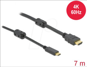85973 Cable, USB-C &gt; HDMI, 4K 60Hz, active, DP Alt, ma./ma. 7 m