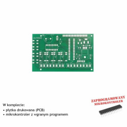 Termostat 4-kanałowy z alarmem, DS18B20, LCD 4×16 - PCB i mikroprocesor do projektu AVT 5589