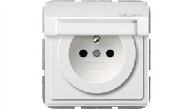 Gira F100 Gniazdo Z Bolcem Ochronnym I Klapką Ip44 Z Przesłonami Torów...