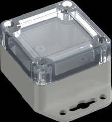 6U07060604737 Industrial housing, 60 x 60 x 40.1mm, IP65, light gray