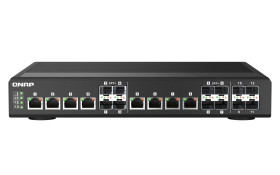Qnap QSW-IM1200-8C, 8x combo 10GbE SFP+/RJ45, 4 ports 10GbE SFP+, rack mount/wall mount, managed switch, fan less industrial des