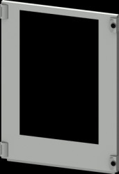 Compartment door, rectangular, sheet steel, (W x H x D) 600 x 800 x 25 mm, light gray, for built-in installation devices, 8PQ208