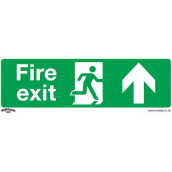 Worksafe SS28V1 Safety Sign Fire Exit (Up) - Self-Adhesive Vinyl