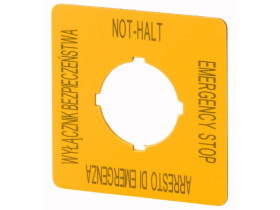 Szyld do przycisków awaryjnych PL GB DE M22-XYK5 167643 EATON