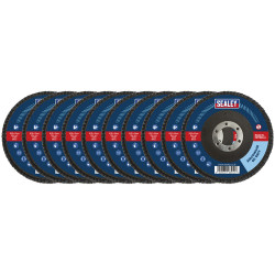 Sealey FD1156010 115mm Zirconium Flap Discs 60Grit 22mm Bore - Pack of 10