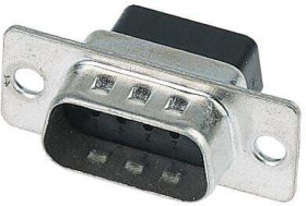 D-Sub socket, 9 pole, standard, equipped, straight, wire-wrap, 09670094716