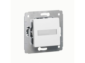 CARIVA Wyłącznik zwierny przycisk z uchwytem etykiety 12V biały 773612 LEGRAND