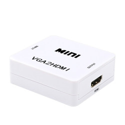 Konwerter VGA do HDMI + AUDIO biały/czarny NEPOWER