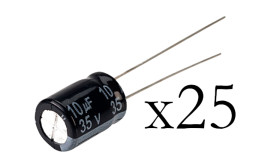 Opencircuit 10uF 35V Capacitor electrolytic - 25 pcs