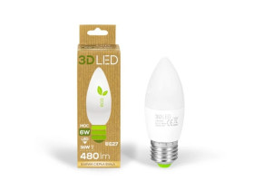 Żarówka LED 6W E27 Świeczka 480lm Ciepła 3000K / GOL021C06