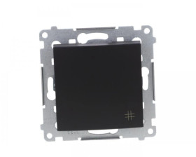 Simon 54 Łącznik krzyżowy (moduł) 10AX 250V szybkozłącza, czarny mat DW7.01/49