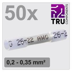 TRU COMPONENTS TC-12888396 Złącze doczołowe T24C004, z pełną izolacją , 0.2 - 0.35 mm², 26 mm, 50 szt.