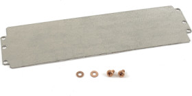 Mounting plate, steel, (L x W x H) 239 x 67 x 2 mm, gray, for 1590Z140, 1590Z140PL