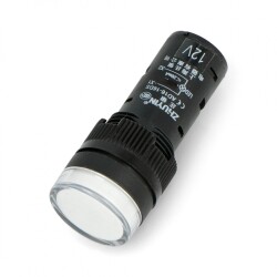 Kontrolka 12V AC/DC - 19mm - biała