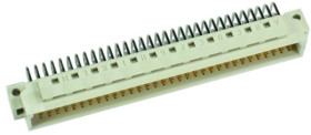 Male connector, type C, 64 pole, a-b-c, pitch 2.54 mm, solder pin, angled, 09038646921