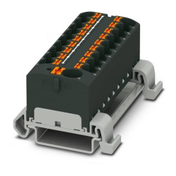 Blok rozdzielczy PTFIX 10/18X4-NS35A BK, czarne złącze przemysłowe - 18 punktów przyłączeniowych o przekroju 4mm2 /8szt./