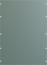 Blind plate, aluminum, 15 U, gray, PBPA19026GY2