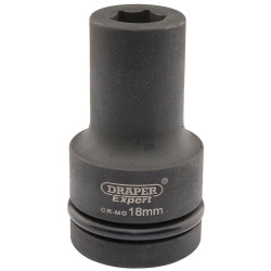 Draper Expert 05133 Expert 18mm 1&quot; Sq. Dr. Hi-Torq&#xAE; 6 Point Deep Impact Socket