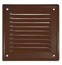 Kratka wentylacyjna metalowa z siatką 140x140mm brązowa airRoxy 02-717 BR
