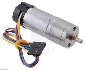 Pololu 4.4:1 Metal Gearmotor 25Dx63L mm HP 12V with 48 CPR Encoder