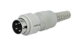 Wtyk Din Męskie Pin: 4 Układ 216 Proste Na Przewód Lutowanie Mas4100