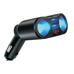 Rozgałęźnik zapalniczki M274 2 Gniazda zapal. 2xUSB