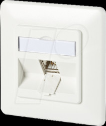 130B11D11002-E C6Amodul 1 port 180°M UP pure white RAL9010