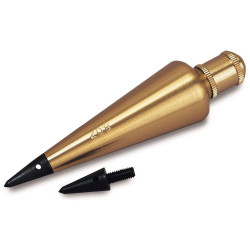 Stanley 0-47-973 Plumb Bob Brass 225g Countersunk with Spare Tip