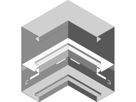 Kolanko wewnętrzne KWKSd215H68 dwutorowe grubość blachy 1,0mm 960221 BAKS