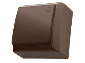 BIS Wyłącznik zwierny przycisk "dzwonek" brązowy ŁN-6B/24 OSPEL