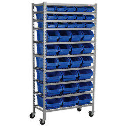 Sealey TPS36 Mobile Bin Storage System 36 Bins