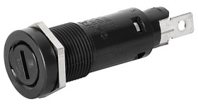 Oprawa bezpiecznikowa montowana w tablicach Montaż panelowy rozmiar: 6.3 x 32mm 10A 600V ac Szybkozłącze Schurter