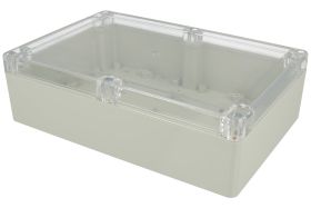 Obudowa; uniwersalna; ZP210.140.60JpH-TM; ABS / poliwęglan; 140mm; 210mm; 60mm; jasnoszary; hermetyczna; panel przezroczysty; z