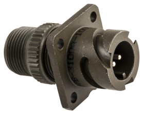 Złącze 2-pinowe Żeński Amphenol Limited Męski Montaż ścienny MIL-DTL-5015 rozmiar 10SL