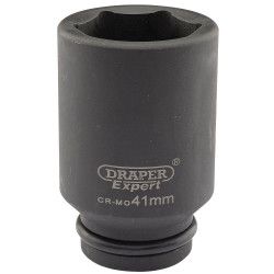 Draper Expert 05072 Expert 41mm 3/4&quot; Sq. Dr. Hi-Torq&#xAE; 6 Point Deep Impact Socket