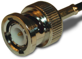 BNC plug 50 Ω, RG-174, RG-188, RG-316, LMR-100A, Belden 7805A, RG-174LL, crimp connection, straight, 112136