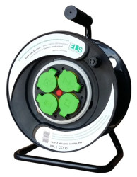 Przedłużacz 30m OW3*2,5 4x230V IP44 T bęben plastikowy stały panel / E9131Q48263F