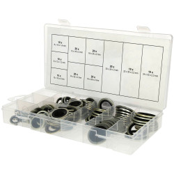 KS Tools 970.0760 Assortment Composite Sealing Rings, Ø 6-24mm, 150 Pcs