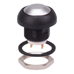 ISR3SADA00 Chrome Momentary 12mm Push Button Switch SPST IP67 APEM