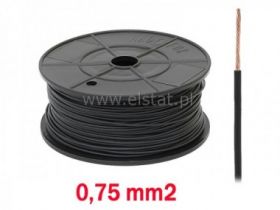 FLRY 0,75 przewód samochodowy czarny linka