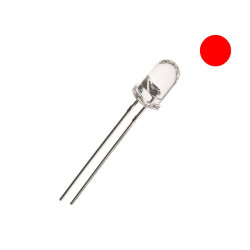 DIODA LED 5mm CZERWONA 4500mcd 4,5cd 30st. SUPERJASNA