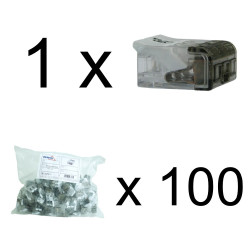 Szybkozłączka 3x 0,2-4mm2 450V 32A transparentna Bemko 1 sztuka 50 sztuk E03-P053-100