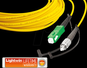 LSP-09 SC/APC-FC/APC 1.0 Simplex fibre optic patch cable, SM OS2, SC/APC - FC/APC, 1.0 m