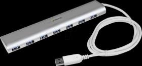 ST73007UA 7 port compact USB 3.0 hub - aluminum